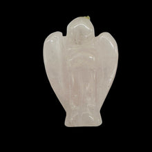 Load image into Gallery viewer, Pink Rose Quartz Angel Pendant Necklace Natural Gemstone 1 1/4 Inch