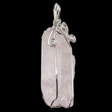 Load image into Gallery viewer, Light Lavender Kunzite Sterling Silver Wire-Wrap Crystal Prendant| 2 Inch Long|