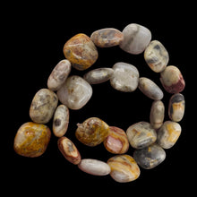 Load image into Gallery viewer, Wild Crazy Lace Agate Square Coin Bead Strand 109225