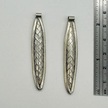 Load image into Gallery viewer, Huge Handmade Silver Woven Leaf Bead 1741