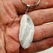 Load image into Gallery viewer, Ocean Jasper Sterling Silver Pendant | 2 1/4" Long | White, Gray | 1 Pendant |