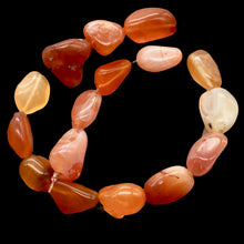 Load image into Gallery viewer, Botswana Nugget Bead Half-Strand | 9x7x6mm to 15x8x4mm | Orange | ~16 Bds |