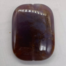 Load image into Gallery viewer, Purple Sage Plume Agate Rectangle Pendant Bead | 39x30x8mm | Purple | 1 Bead |