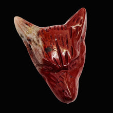 Load image into Gallery viewer, Red Jasper Carving Wolf Head Pendant Bead | 40x30x10mm | Red | 1 Bead |
