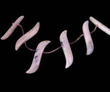 Load image into Gallery viewer, Unique Cut Pink Peruvian Opal 46x13mm Briolette Bead Strand 109865