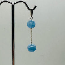 Load image into Gallery viewer, Aquamarine Dangle Drop Sterling Silver Pendant | 1 1/2" Long | Blue |