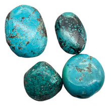 Load image into Gallery viewer, Turquoise Nugget Beads | 18g | 23x10 to 19x9mm | Blue, Black | 4 Beads |