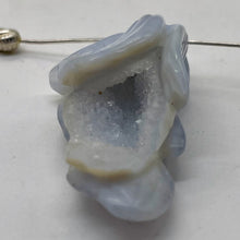Load image into Gallery viewer, Blue Chalcedony Carved Druzy Flower Bead | 64 cts | 1 1/4" Long |