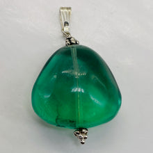 Load image into Gallery viewer, Fluorite Sterling Silver Pendant | 1 1/2" Long | Blue Green | 1 Pendant |