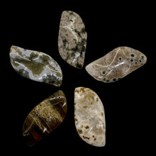 Load image into Gallery viewer, Ocean Jasper Wavy Pendant Beads - Assorted Colors 31x16x5mm 6857E