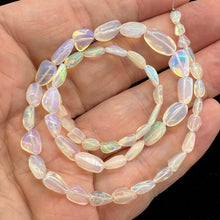 Load image into Gallery viewer, Opal AAA Fire Blue, Green, Pink Oval Bead Strand | 8" Long | Clear | 52 Beads |