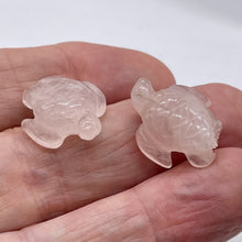 Load image into Gallery viewer, Majestic Carved Rose Quartz Sea Turtle Animal Beads