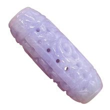 Load image into Gallery viewer, Jade Tube Carved Bead | 30x11mm | Lavender | 1 Bead |