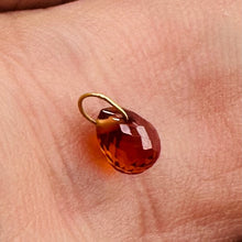 Load image into Gallery viewer, Fiery Orange Sapphire 18K Briolette Bead Pendant | 5x4mm | .7 ct |