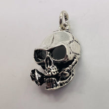 Load image into Gallery viewer, Sterling Silver Skull | 1" Long | Silver | 1 Charm |
