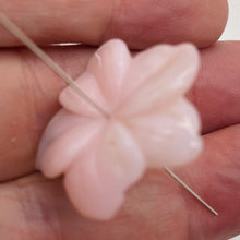 Load image into Gallery viewer, Pink Peruvian Opal Carved 19cts Flower Pendant Bead | 27x26x5mm | Pink | 1 Bead|