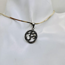 Load image into Gallery viewer, Om Symbol Sterling Silver Charm | 1 1/8" Long | Silver | 1 Pendant |