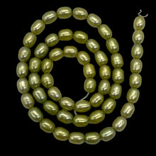 Load image into Gallery viewer, Fresh Water Pearl 16" Strand Oval | 8x5mm | Golden Chartreuse Green | 56 Pearl |