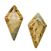Load image into Gallery viewer, Owyhee Jasper Kite Briolette Beads | 43x23x4mm | Brown Gray | 2 Pendant Beads |