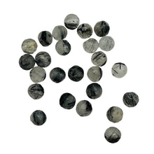 Load image into Gallery viewer, Shine! Natural Untreated Tourmalated Quartz Faceted Round Bead Strand | 6 mm |