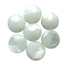 Load image into Gallery viewer, Mississippi White Ebony Shell 7 Coin 8x4mm Beads