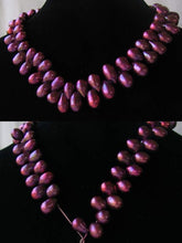 Load image into Gallery viewer, Radiant Raspberry 9.5x8.5mm to 19x9mm Teardrop Briolette Pearl Strand 110131A
