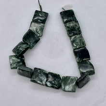 Load image into Gallery viewer, 3 Russian Seraphinite 13x13mm Square Coin Beads 009576
