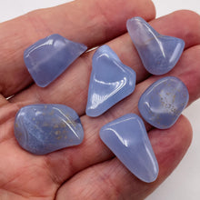Load image into Gallery viewer, Blue Chalcedony 28g Nugget Pendant Beads | 24x20 - 20x16mm | Blue | 6 Beads |