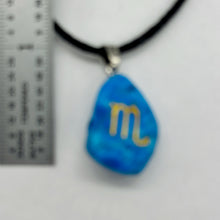 Load image into Gallery viewer, Zodiac Scorpio Howlite Stone Oval Pendant | 1 1/2" Long | Blue | 1 Pendant }