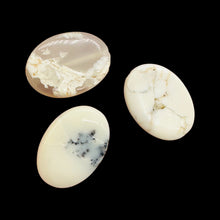 Load image into Gallery viewer, Soothing White Dendritic Opal Flat Oval Beads 004657