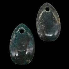 Load image into Gallery viewer, Hand Carved Bloodstone Pendant Bead | Green Red | 54x33x6mm (4.5mm hole)1 Bead |