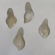 Load image into Gallery viewer, Chalcedony Calla Lily Flower Beads | 22x11x2.5mm - 27x11x2mm | White | 4 Beads |