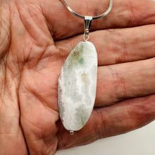 Load image into Gallery viewer, Ocean Jasper Sterling Silver Pendant | 2 1/4" Long | White, Gray | 1 Pendant |