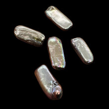 Load image into Gallery viewer, 5 Glamour Platinum FW Rectangle Coin Pearls 9935