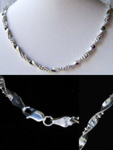 Load image into Gallery viewer, Festive! 18" Silver Bead Herringbone Twist Chain 10027B