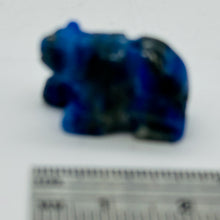 Load image into Gallery viewer, Roar! 2 Hand Carved Natural Lapis Bear Animal Beads | 13x18x7mm | Blue, white