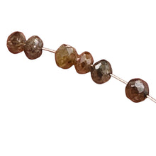 Load image into Gallery viewer, 6 Natural Red 1.72cts Diamond Faceted Roundel Beads 9527AX