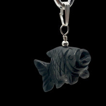 Load image into Gallery viewer, Hematite Koi Fish Pendant Necklace | Semi Precious Stone Jewelry|Silver Pendant