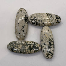 Load image into Gallery viewer, Ocean Jasper Speckled White Black Pendant Beads | 45x18x8mm | White Black | 4 |