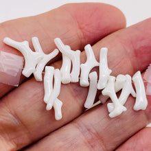 Load image into Gallery viewer, Coral Branch Beads | 16x3 to 12x2mm | White | 14 Beads |