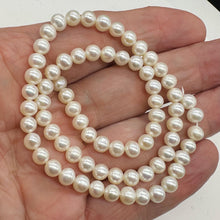 Load image into Gallery viewer, AAA Natural Wedding White Round 6.5-6mm FW Pearl Strand 104499