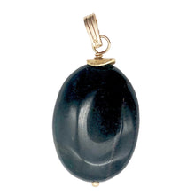 Load image into Gallery viewer, Hypersthene 14K Gold Filled Oval | 1.5" | Mirrored Black/Gold | 1 Pendant |