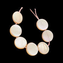 Load image into Gallery viewer, 8 Pink Mother of Pearl Coin Beads 8mm Genuine Shell Jewelry Making Philippines
