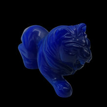 Load image into Gallery viewer, Crouching Lion Opalized Glass Lion | 1 Figurine | | 50x28x17mm | Blue