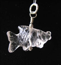 Load image into Gallery viewer, Swimmin'! Quartz Fish Koi Silver Pendant 509265QZS