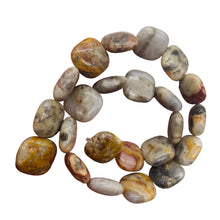 Load image into Gallery viewer, Wild Crazy Lace Agate Square Coin Bead Strand 109225