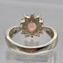 Load image into Gallery viewer, Gemstone Oval CZ Opal Sterling Silver Ring | 7 | Fire Green Red | 1 Ring |