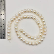 Load image into Gallery viewer, Round Fresh Water Wedding Pearls 16" Strand | 7mm | Glowing White | 56 Pearls |