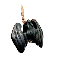 Load image into Gallery viewer, Hematite Bat Pendant Necklace | Semi Precious Stone Jewelry | 14kgf Pendant |