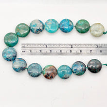 Load image into Gallery viewer, Seven Beads of Natural Chrysocolla 12mm Coin Beads 10421